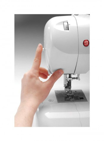 Computerized Sewing Machine White/Purple 17x8x12.5inch