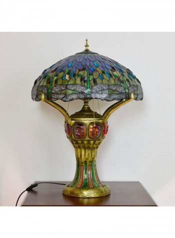 Antique Mosaic Glass Table Lamp Multicolour 76 x 58 x 58centimeter