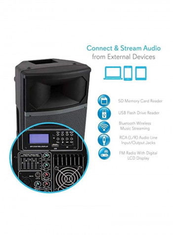 Bluetooth PA Speaker System 15inch Blue