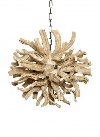 Minetto Wood Pendant Brown 48.26centimeter