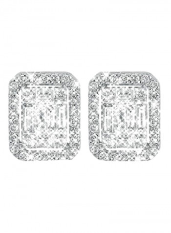 0.5 Ct Diamond Emerald Cut Earrings White Gold