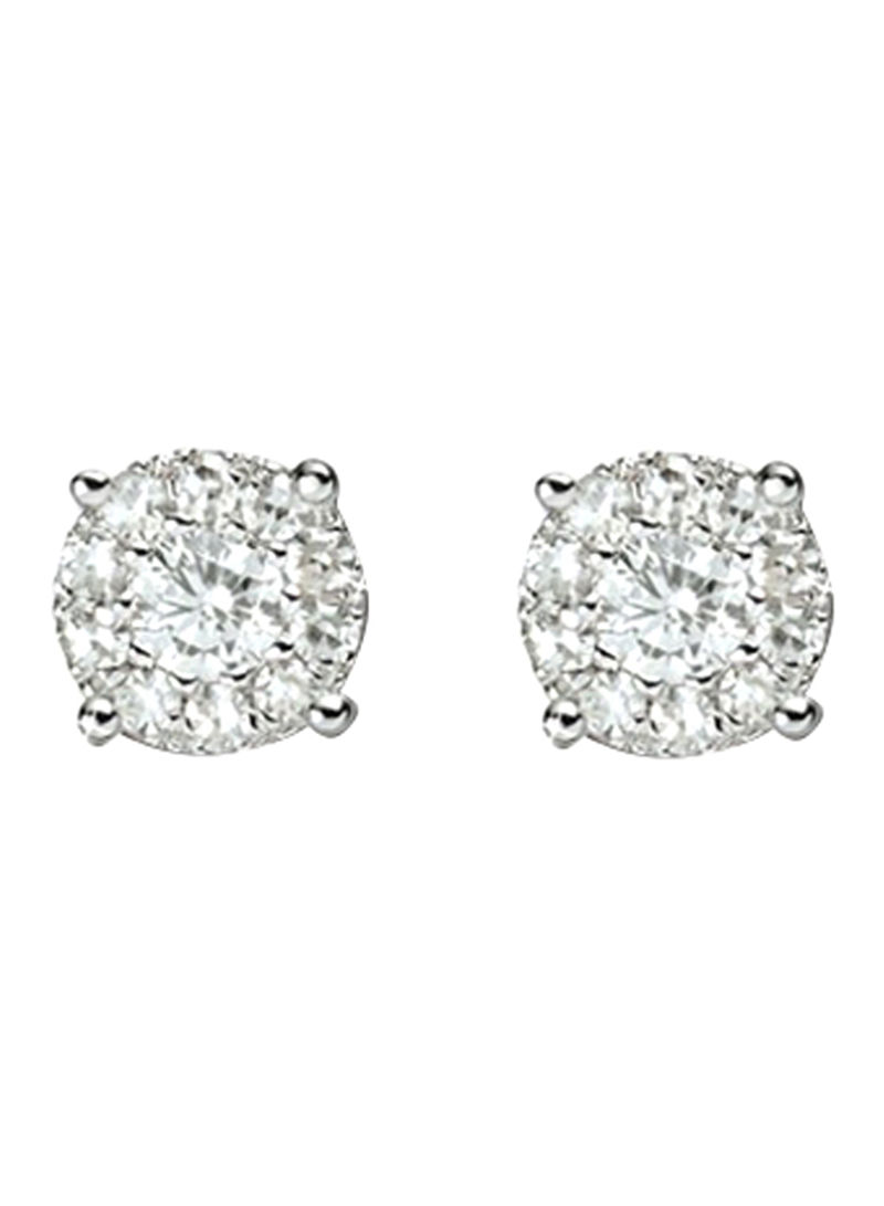 1 Ct Diamond Mirage Classic Earrings White Gold