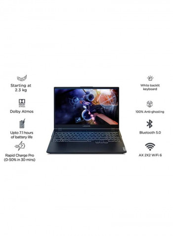 Legion 5 Gaming Laptop With 15.6-Inch Display, Core i7-10750H Processer/8GB RAM/512GB SSD/4GB Nvidia GTX 1650 Graphics Card Black