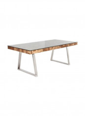 Castilian Dining Table Silver/Brown 210x100x76centimeter
