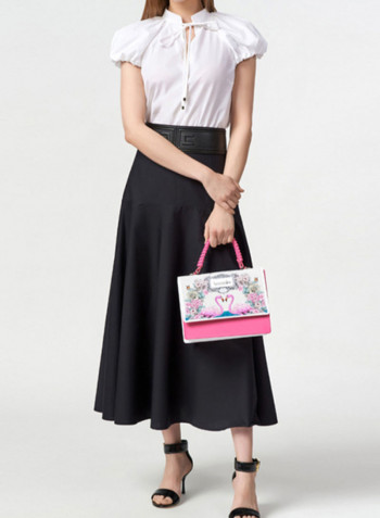 Penelope Flamingo Printed Shoulder Bag Multicolour