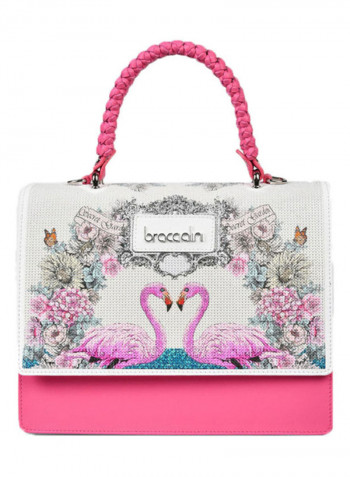 Penelope Flamingo Printed Shoulder Bag Multicolour