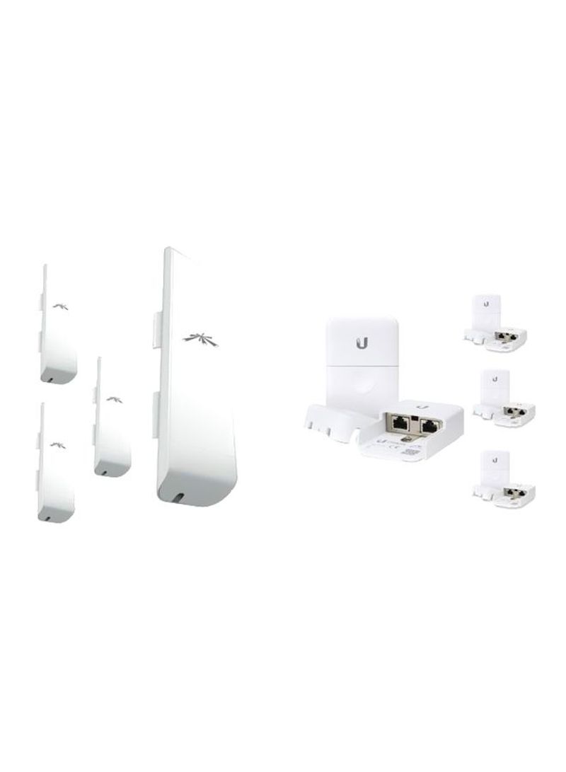Pack Of 8 NanoStation Wireless CPE Router With Surge Protector White