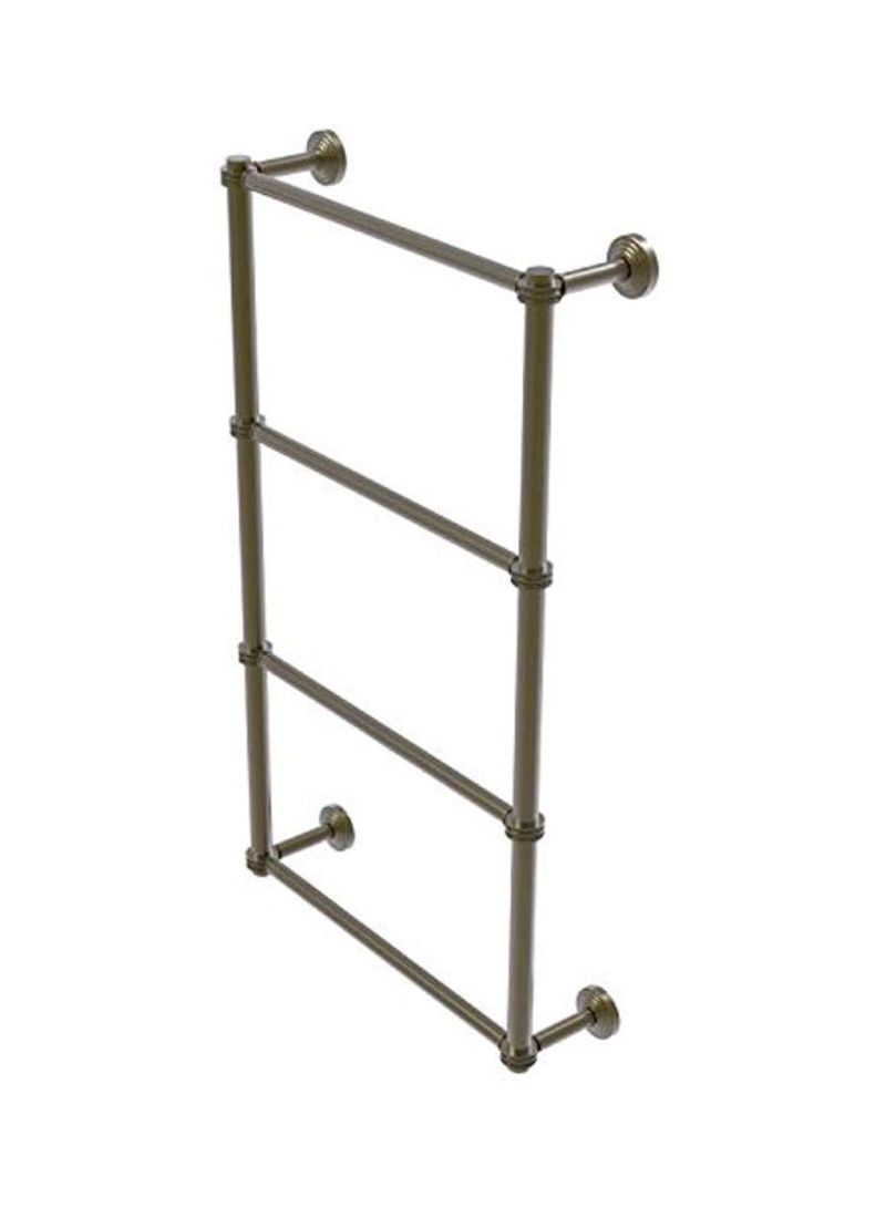 Waverly Place Collection 4 Tier  Ladder Dotted Detail Towel Bar Antique Brass 36inch