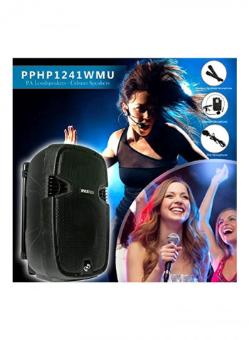 Portable Wireless Bluetooth PA Speaker System Black