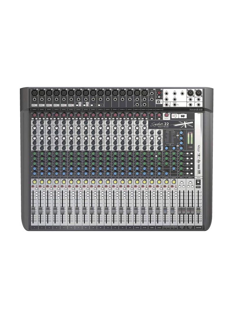 Analog 22-Channel Multi-Track Mixer with Onboard Lexicon Effects Signature 22MTK Black