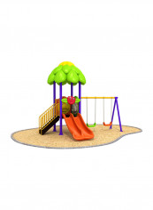 4-In-1 Double Slide And 2 Swing Seat Set 380x230x300centimeter