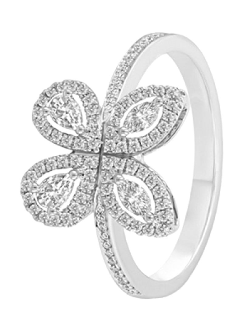 0.477 Ct Diamond Studded Butterfly Ring