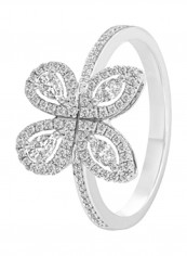 0.477 Ct Diamond Studded Butterfly Ring