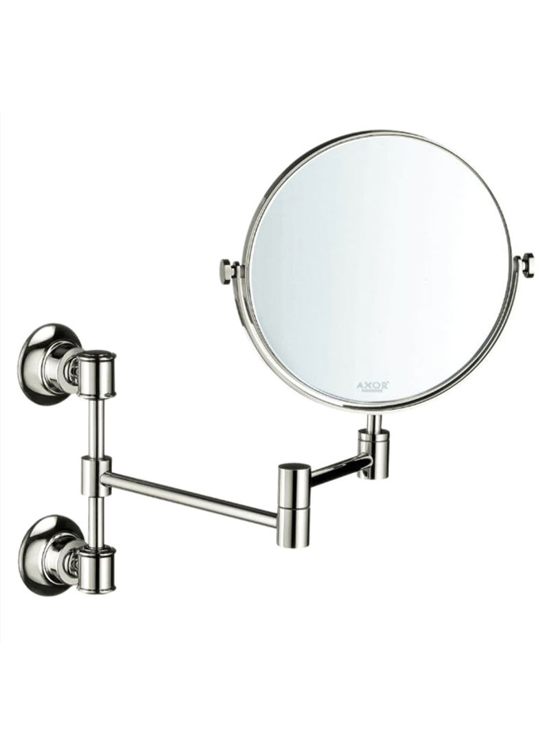Montreux Double Sided Round Mirror Silver