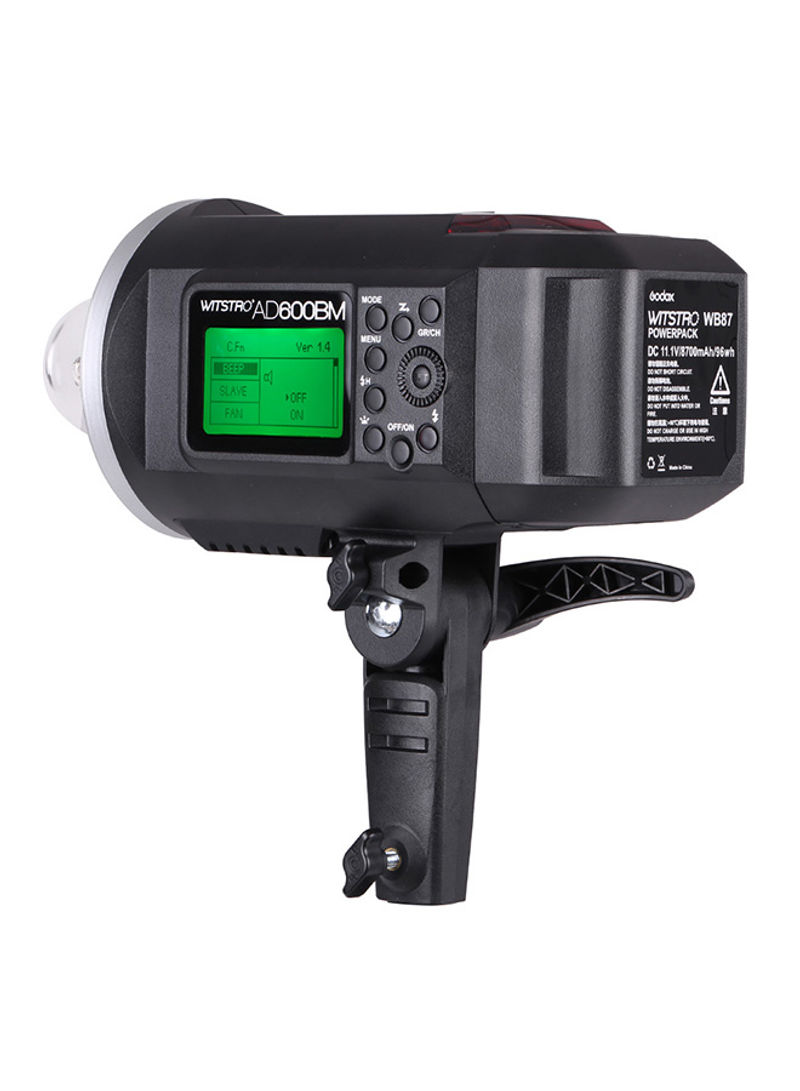 GN87 Outdoor Flash Strobe With 8700mAh Li-ion Battery Black