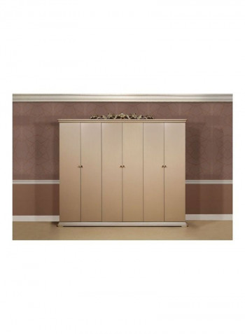 6 Door Peachtree Wardrobe Beige