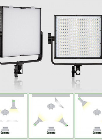 2-Piece Dimmable LED Video Panel Light Multicolour