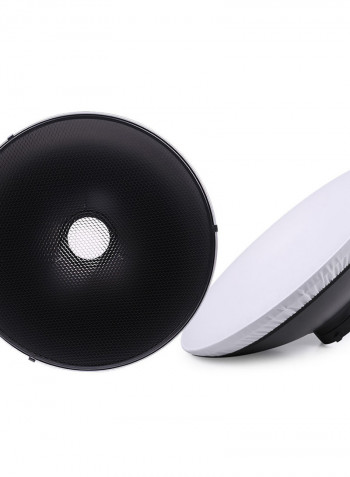 Studio Photography Speedlite Strobe Lighting Diffuser Beauty Dish Lampshade Bowens Mount 70cm Black