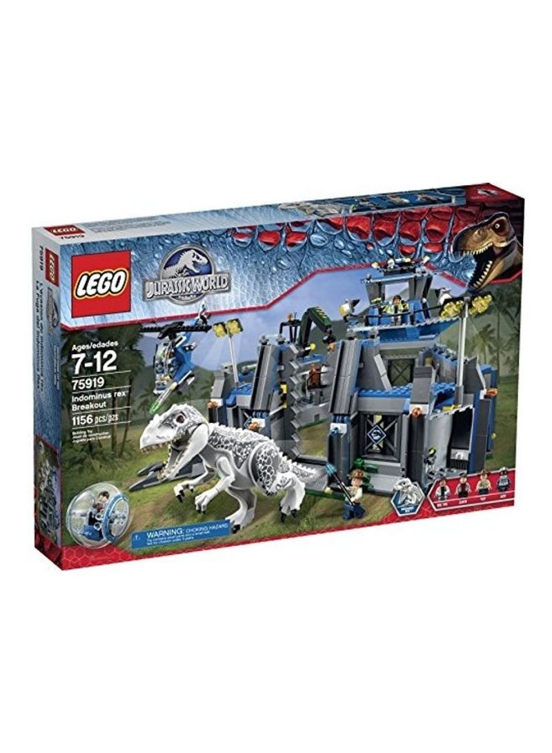 1156-Piece Jurassic World Indominus Rex Breakout Building Toy