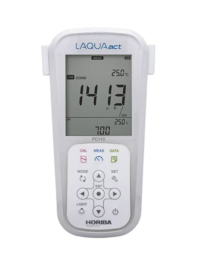 Laqua Act  PC110 pH/ORP/EC/Res/TDS/Sal/Temp(°C) Handheld Meter White/Grey
