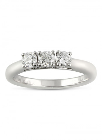 18K White Gold Stone Studded Ring