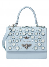 Penelope Floral Detail Crossbody Bag Blue/White/Silver