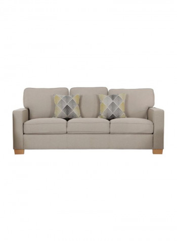 Caribbean 4-Piece Wooden Sofa Set Beige 152x55x55cm