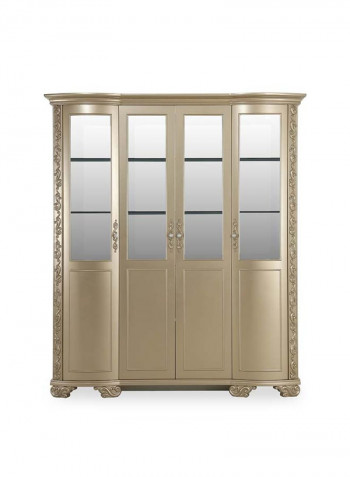 Wella Wine Cabinet Gold 188 x 51 x 216.5cm