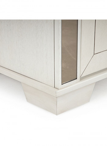 Juliette 6-Door Wardrobe White/Beige 256x60x241cm