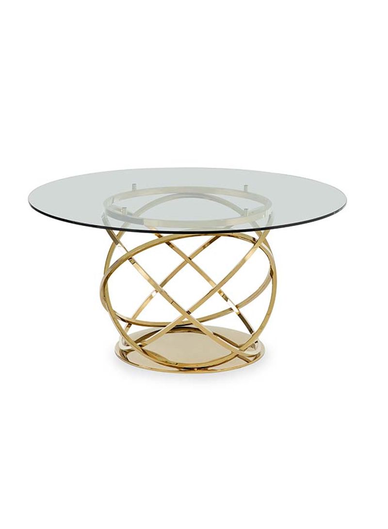 Orbit Dining Table Gold 142.5 x 142.5 x 73cm