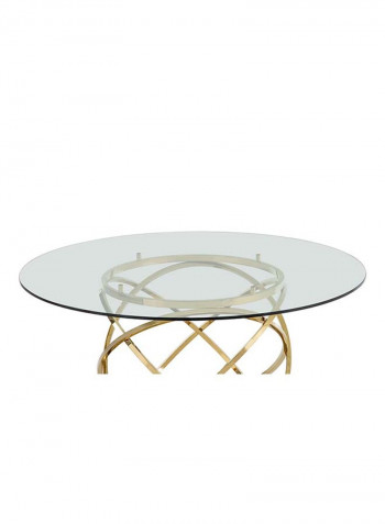 Orbit Dining Table Gold 142.5 x 142.5 x 73cm