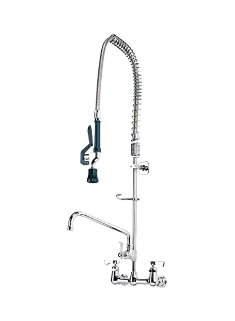 Center Wall Mount Pre Rinse With Add On Faucet Silver