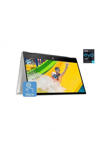 Pavilion 14 DW1001NE With 14 Inch IPS FHD Display,Windows 10, Intel Core i7-11TH/8GB RAM/512GB SSD/Intel Iris Xe Graphics/X360 TOUCH/W10, ENG/ARB BACKLIT KB/STYLUS Silver