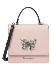 Audrey Butterfly Detail Crossbody Bag Pink/Silver/Black