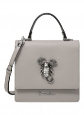 Audrey Scorpio Detail Crossbody Bag Grey/Black/Silver
