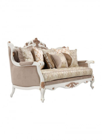 Laiya 3-Seater Sofa White/Beige