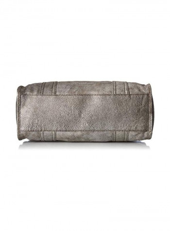 Leather Crossbody Bag Grey
