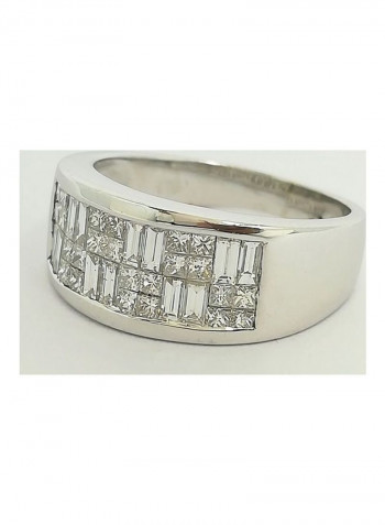 18 Karat White Gold With 0.43 Ct Diamond Ring