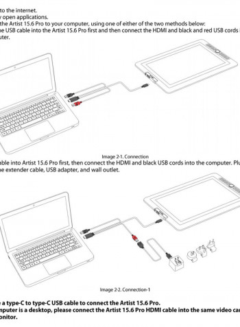 Artist Pro IPS Screen Graphics Drawing Tablet With Digital Pen 15.6inch Black