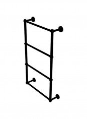 Dottingham Collection 4-Tier Ladder Twisted Detail Towel Bar Black 24inch