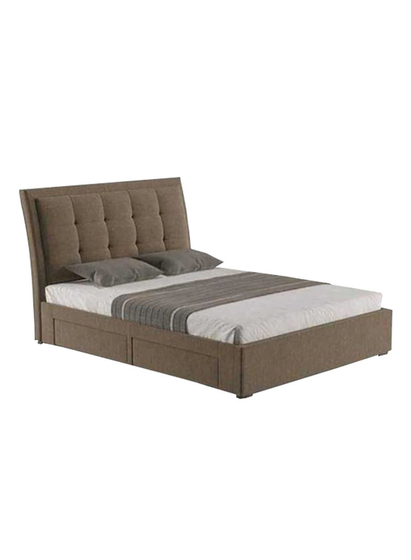 4-Drawer Storage Bed With Mattress Coffee Brown