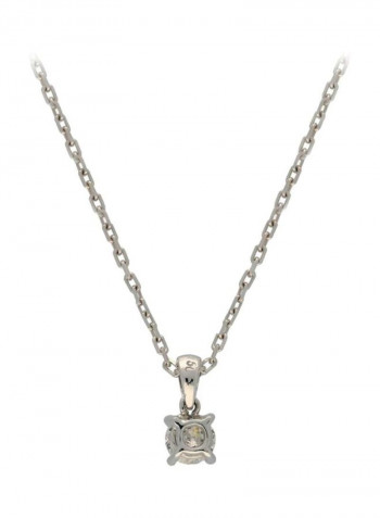 18 Karat White Gold 0.41Ct Diamond Studded Necklace