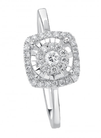 18K White Gold Diamond Studded Ring