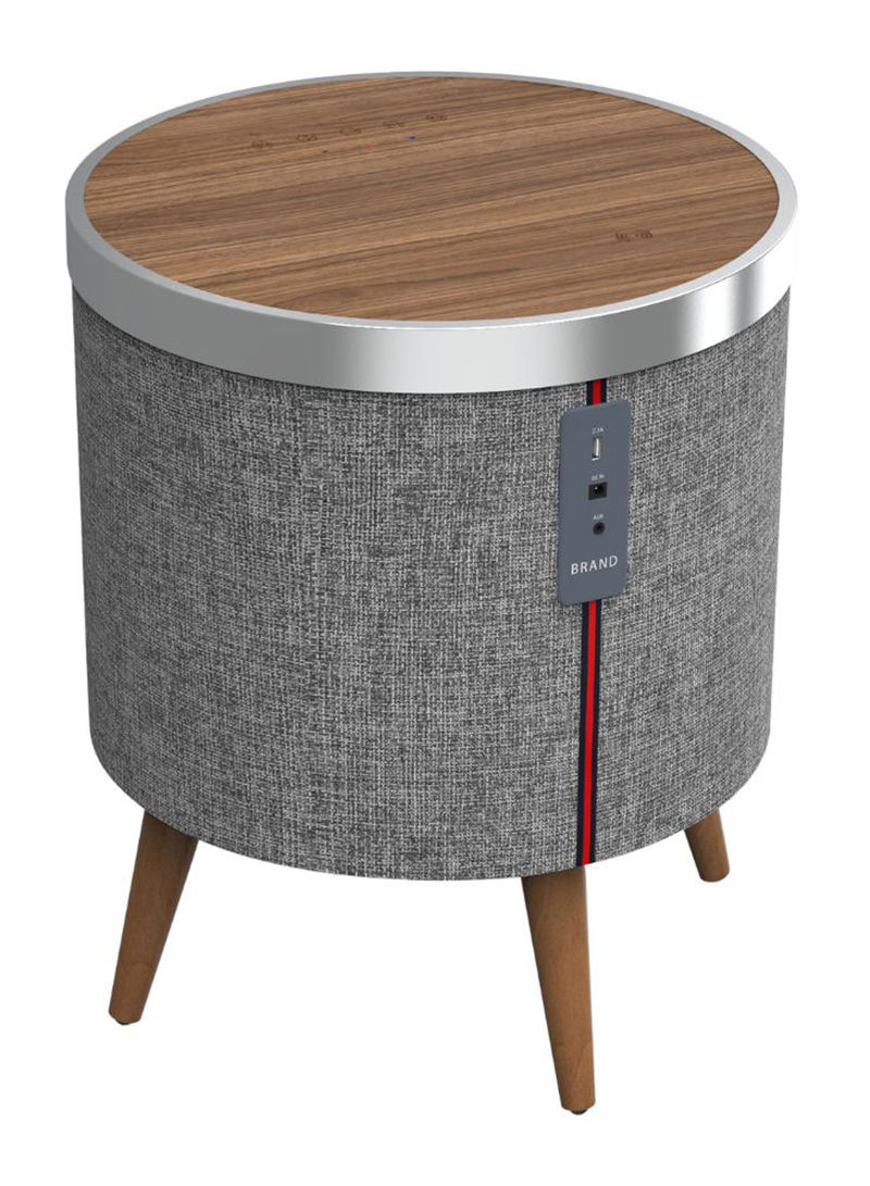 Smart Portable Bluetooth Wireless Speaker Table Inbuilt Brown/Grey/Silver