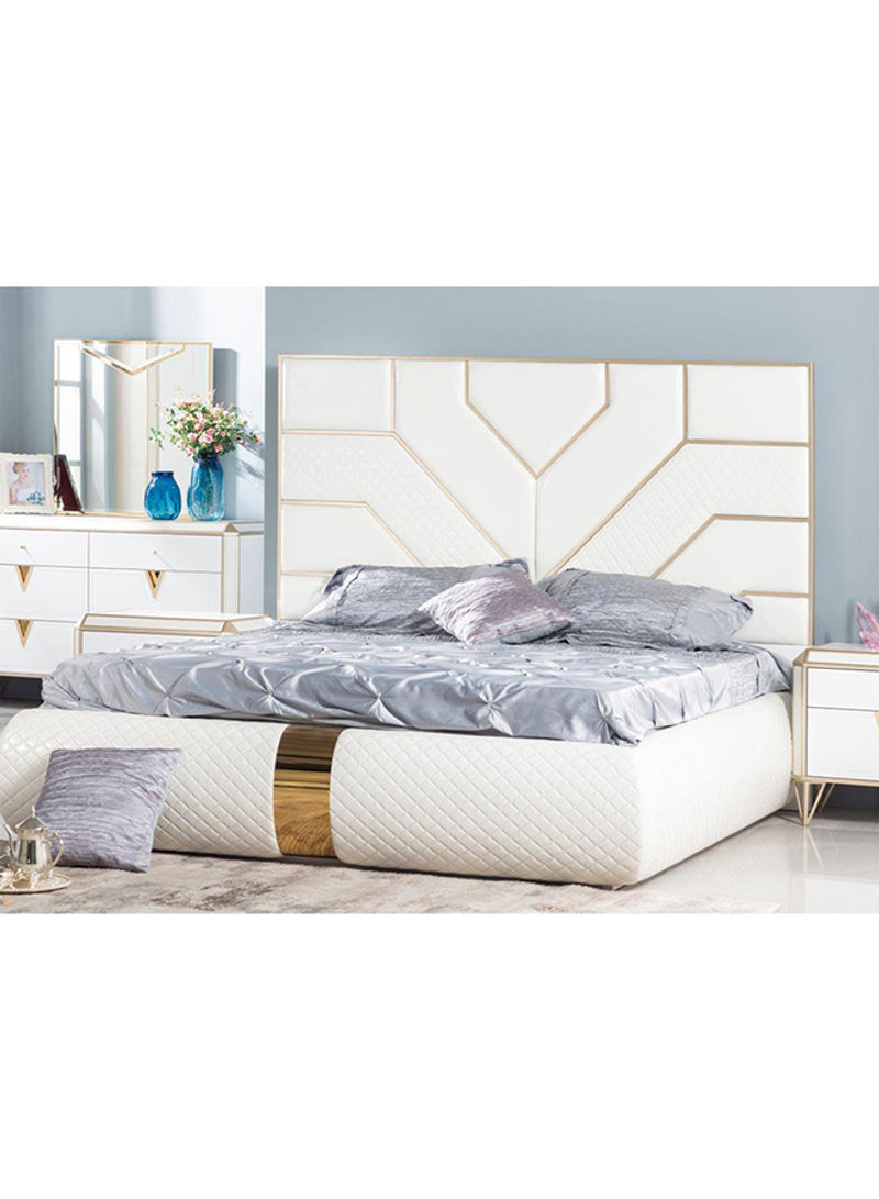 Marcelus King Bed Set White 219x207x160cm