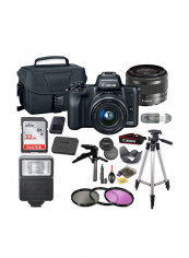 Canon EOS M50 Mirrorless Digital Camera 24.1MP With 15-45 mm Lens And Accessories