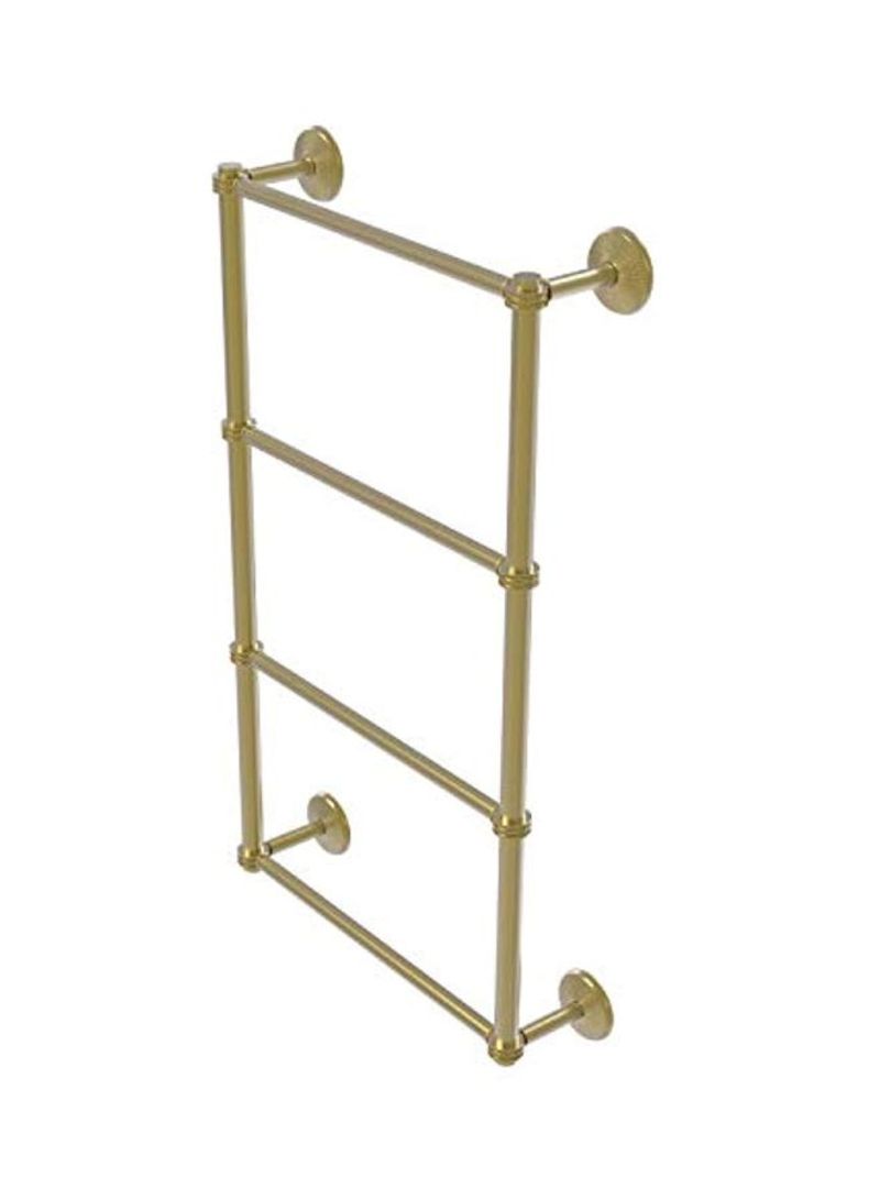 Monte Carlo Collection 4 Tier Ladder Dotted Detail Towel Bar Satin Brass 30inch
