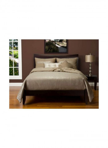 6-Piece Sparkly Mushroom Duvet Cover Set Polyester Grey