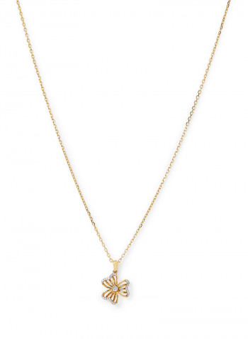 18 Karat Yellow Gold Diamond Pendant