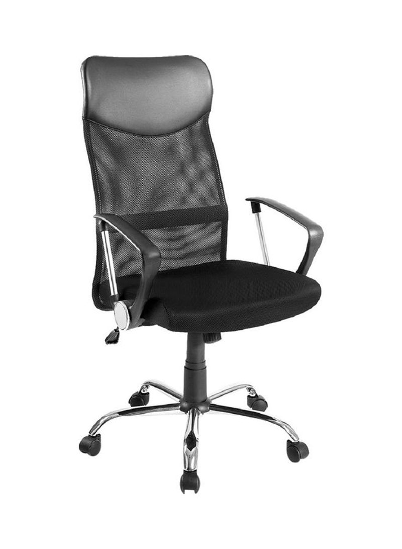 4-Piece Adjustable Office Moveable Swivel Chair Black